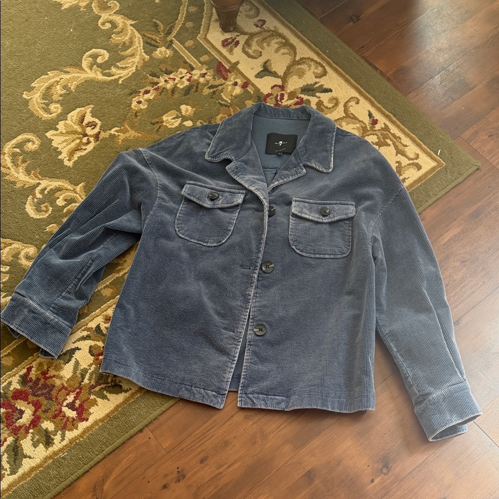 Corduroy Button-Front Shirt Jacket